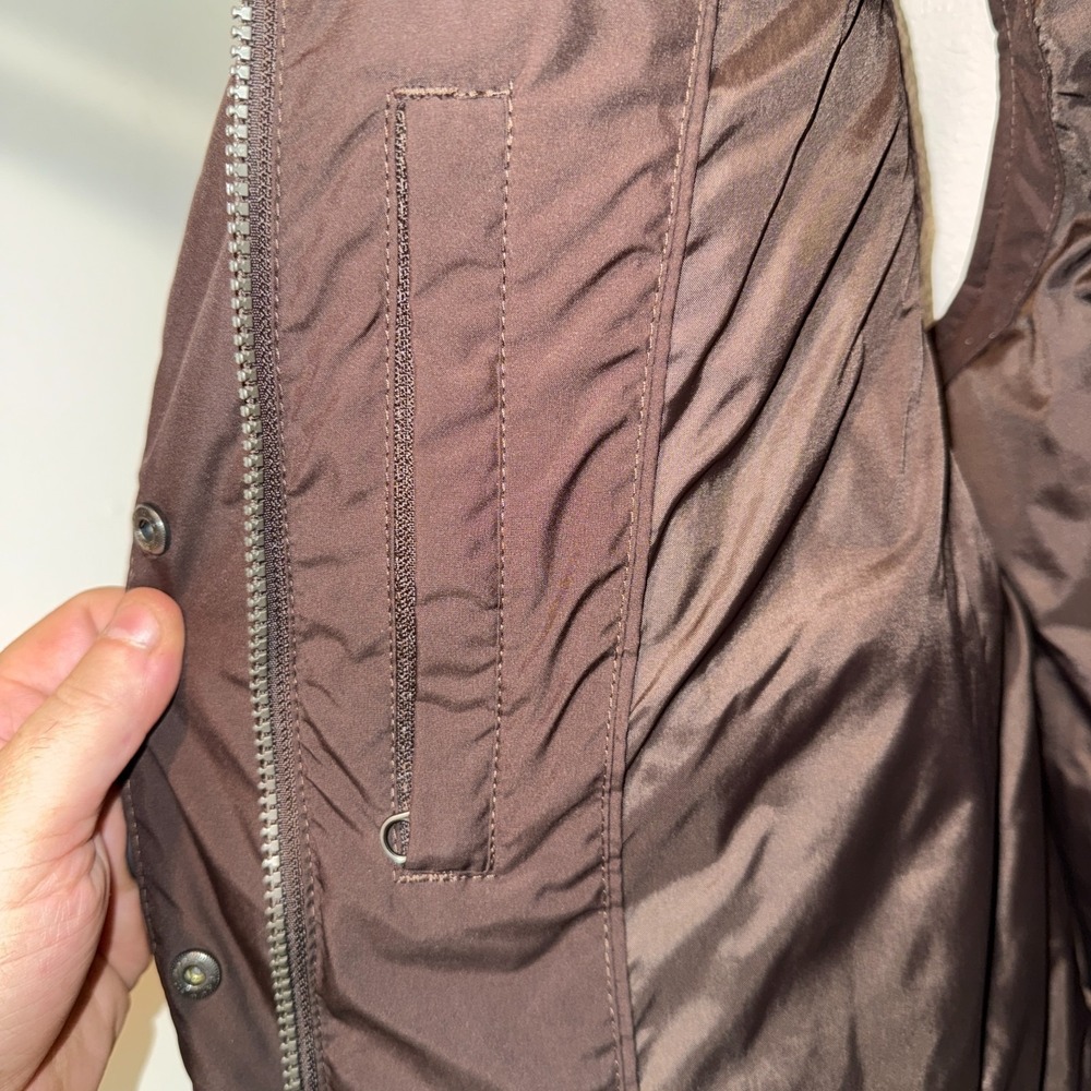 L.L. Bean Goose Down Puffer Vest Men's Large Brown Full Zip Snap‎ Outdoor - Picture 6 of 8